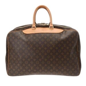 LOUIS VUITTON Monogram Alize Trois Poches Brown Canvas Boston Bag